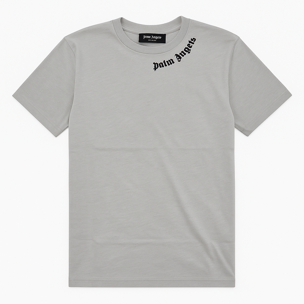 Tricou Bărbați Plm Angls – Logo Gothic Gât Asimetric